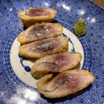 割烹スタンド 松ばる - レアアジフライ