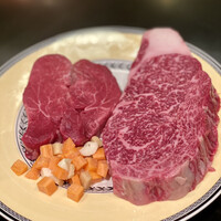 ステーキハウス ハマ  目黒店 - 黒毛和牛ロースとフィレ
