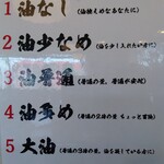 Tsubame Sanjou Chuukasoba Oninibo - menu