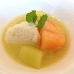 タカノフルーツパーラー - マスクメロンと豆乳のアントルメ