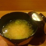 鮨 志の助 - 鯛のアラの味噌汁