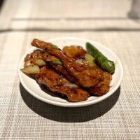 中国四川酒家 蔓山 - 豚肉と梨の豆鼓炒め