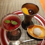 Yumoto Kan - デザート(果物・アドベリー大福・柑橘のジュレ)