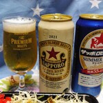 橋場食堂 - 赤星とサッポロビール園サマーピルスです