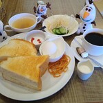 ルゥ・カフェ - トーストサンドモーニング　650円