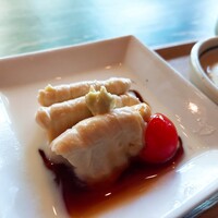 韻松亭 - ⚫湯葉刺し　これ、美味しいわ