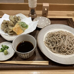 手打そば優心 - 舞茸天ざる