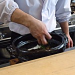 料理屋 植むら - 青菜をふって