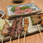 串松 - 料理写真:串盛り（一本１５０円前後）