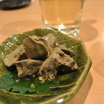串松 - お薦め。鶏白レバー酢漬け￥４００