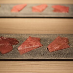 完全個室焼肉 GYU - 和牛刺身3種類盛り合わせ