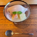 料理屋そうびき - 桃のソルベ