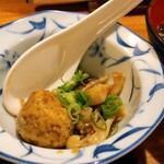 バランス食堂 七源 - 鶏つくねのキノコ掛け