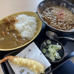 ゆで太郎 - カレー390円、えび天無料券