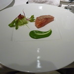 2012年11月前菜厚切りのサーモン