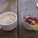 かねよ食堂・カフェ・アートスタジオ - ランチスープ、ランチサラダ