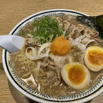 丸源ラーメン - 味玉肉そば肉ダブル麺大盛り