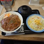 Matsuya - ビフテキ丼750円ご飯大盛りも期間限定で無料なのは感無量w 202109