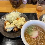 シャンシャン茶屋 宮崎店 - コンビ南蛮定食(鳥南蛮+海老南蛮)