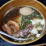 塩そば専門店 桑ばら - カマンベールと無花果のつけそば