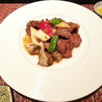 中国料理 芙蓉城 - 芙蓉城コース(牛肉と野菜のオイスターソース炒め)