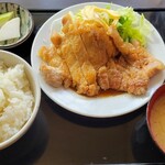 女良食堂 - 豚テキ定食　250㌘