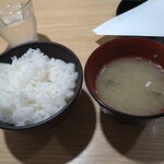 Tempura Arashi - ご飯、みそ汁