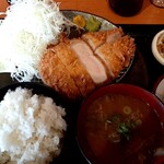 咲串 おかげ屋 - 厚切りロースカツ御膳