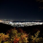 ガーデンレストラン 風舎 - テラス席から見える神戸の夜景