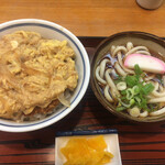 恵比須屋 - カツ丼とうどん(ミニ)セット