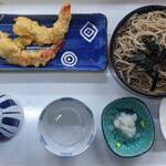 はらしま食堂 - 天ざるそば（1,200円）or海老天ぷらそば（800円）