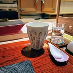 寿し道 桜田 - 最初のドリンクは芋焼酎のソーダ割り
