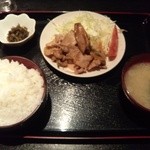 備長炭串焼 桜亭 - 生姜焼き定食（650円）