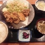 いちげん - からあげ定食（750円）ドリンク付き