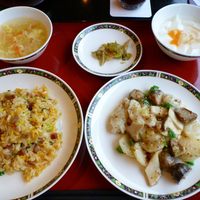 中国料理 芙蓉城 - 日替りランチ水曜日（イカとキノコのマスタード炒め）12年11月利用