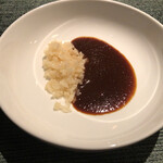 蒼 - 但馬玄デミグラスビーフカレー
      →この一皿、2-3口のカレーには200gの但馬玄を使って綺麗な出汁を抽出したデミグラスソース！