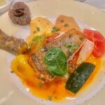 北島亭 - 2021.8.  茨城県産あいなめのポワレ 大きなラタトゥイユ添え