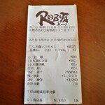 ROBATA 魚一心 - レシート