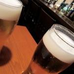 和酒 まん月や - 生ビール￥380（キリン一番搾り）