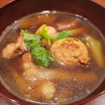 Sobakirisaketaigu - 地鶏つけ汁。