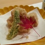 稲荷町髙はし - あん肝の天麩羅