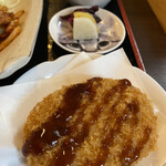 猫丸食堂 - ★かぼちゃコロッケ＋とんかつソース