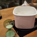 酒楽亭 空庵 - 砂時計で５分計りながら茹で上げます♪