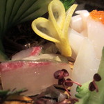 和酒 まん月や - 活けしまあじ、剣先イカなど。