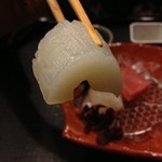 桜田 - ④お造り（鯛・イカ・マグロ）醤油とちり酢で