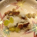 桜田 - ⑤栗・銀杏・穴子のおこわ　藁包み