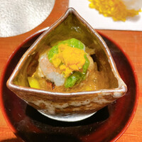 弧玖 - 焼き穴子と海老の土佐酢ジュレ