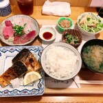 季節料理 漁亭 - 金華さば焼定食1200円