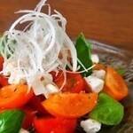 fresh tomato and cream cheese salad