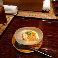 京味 もと井 - いくらと鮭？の黄身酢